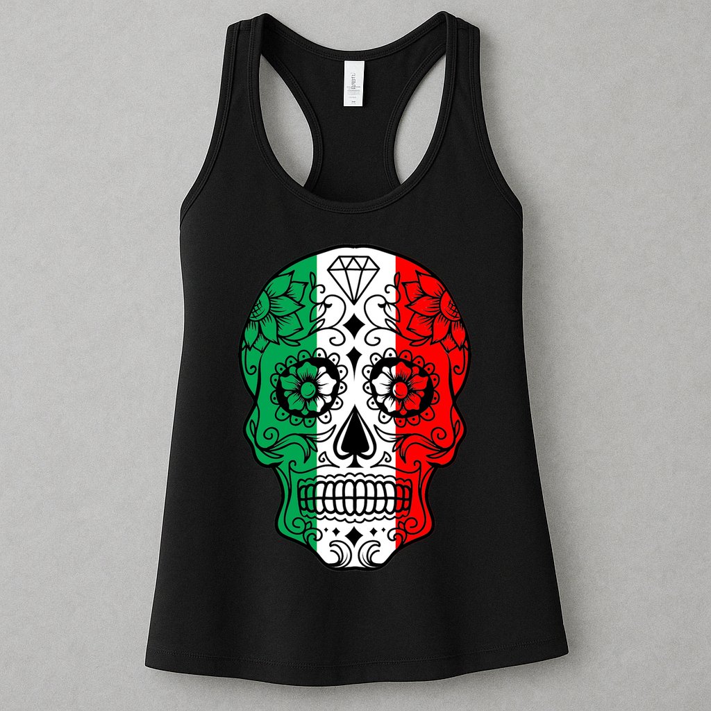 Candy Diamond Skull of Italy Womens Tank Top