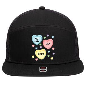 Candy Of Hearts 7 Panel Mesh Trucker Snapback Hat