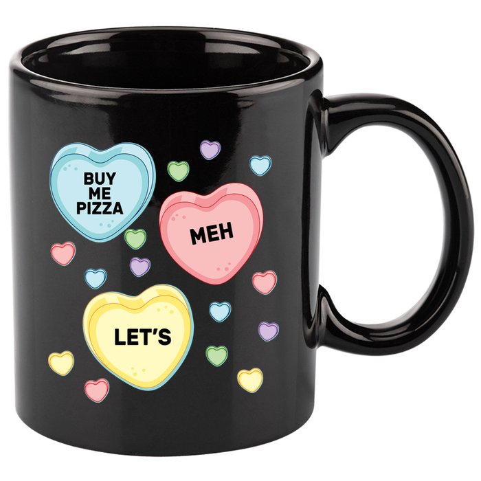 Candy Of Hearts 11oz C Handle Ceramic Mug
