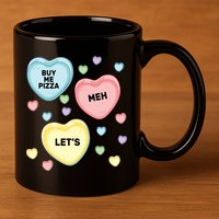 Candy Of Hearts 11oz C Handle Ceramic Mug