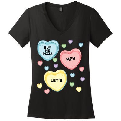 Candy Of Hearts Women's V-Neck T-Shirt