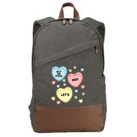 Candy Of Hearts Cotton Canvas Backpack