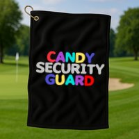 Candy Security Guard Golf Towel