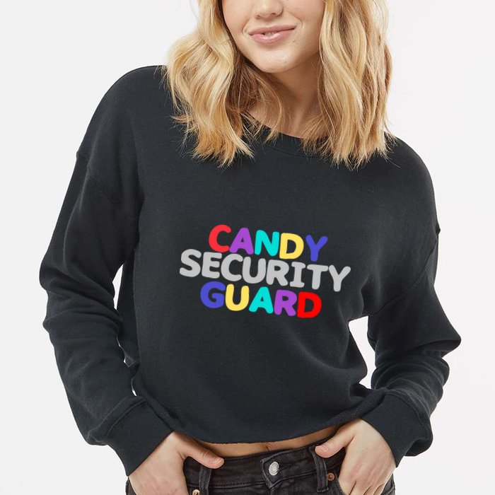 Candy Security Guard Cropped Pullover Crew
