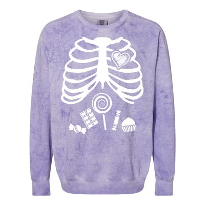 Candy X-Ray Skeleton Rib Cage Colorblast Crewneck Sweatshirt