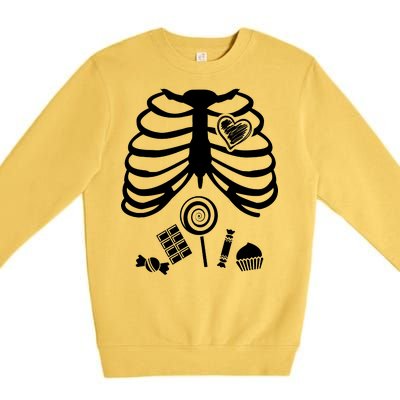 Candy X-Ray Skeleton Rib Cage Premium Crewneck Sweatshirt