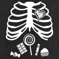 Candy X-Ray Skeleton Rib Cage Cool Comfort Performance Bucket Hat