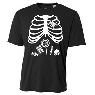 Candy X-Ray Skeleton Rib Cage Cooling Performance Crew T-Shirt