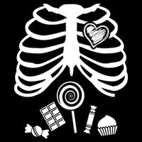 Candy X-Ray Skeleton Rib Cage Cooling Performance Crew T-Shirt