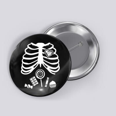 Candy X-Ray Skeleton Rib Cage Button