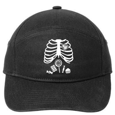 Candy X-Ray Skeleton Rib Cage 7-Panel Snapback Hat