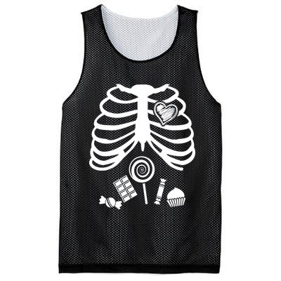 Candy X-Ray Skeleton Rib Cage Mesh Reversible Basketball Jersey Tank