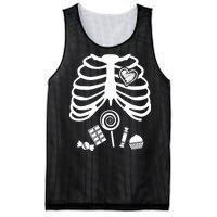 Candy X-Ray Skeleton Rib Cage Mesh Reversible Basketball Jersey Tank