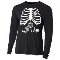 Candy X-Ray Skeleton Rib Cage Cooling Performance Long Sleeve Crew