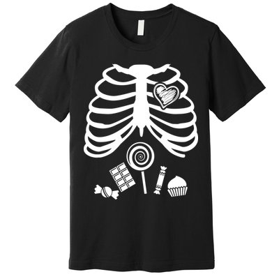 Candy X-Ray Skeleton Rib Cage Premium T-Shirt