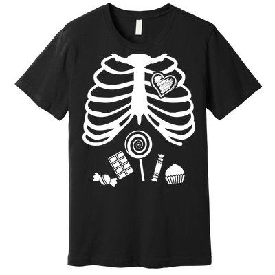 Candy X-Ray Skeleton Rib Cage Premium T-Shirt