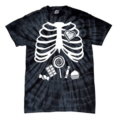 Candy X-Ray Skeleton Rib Cage Tie-Dye T-Shirt