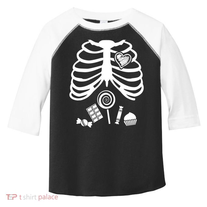 Candy X-Ray Skeleton Rib Cage Toddler Fine Jersey T-Shirt