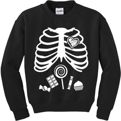 Candy X-Ray Skeleton Rib Cage Kids Sweatshirt