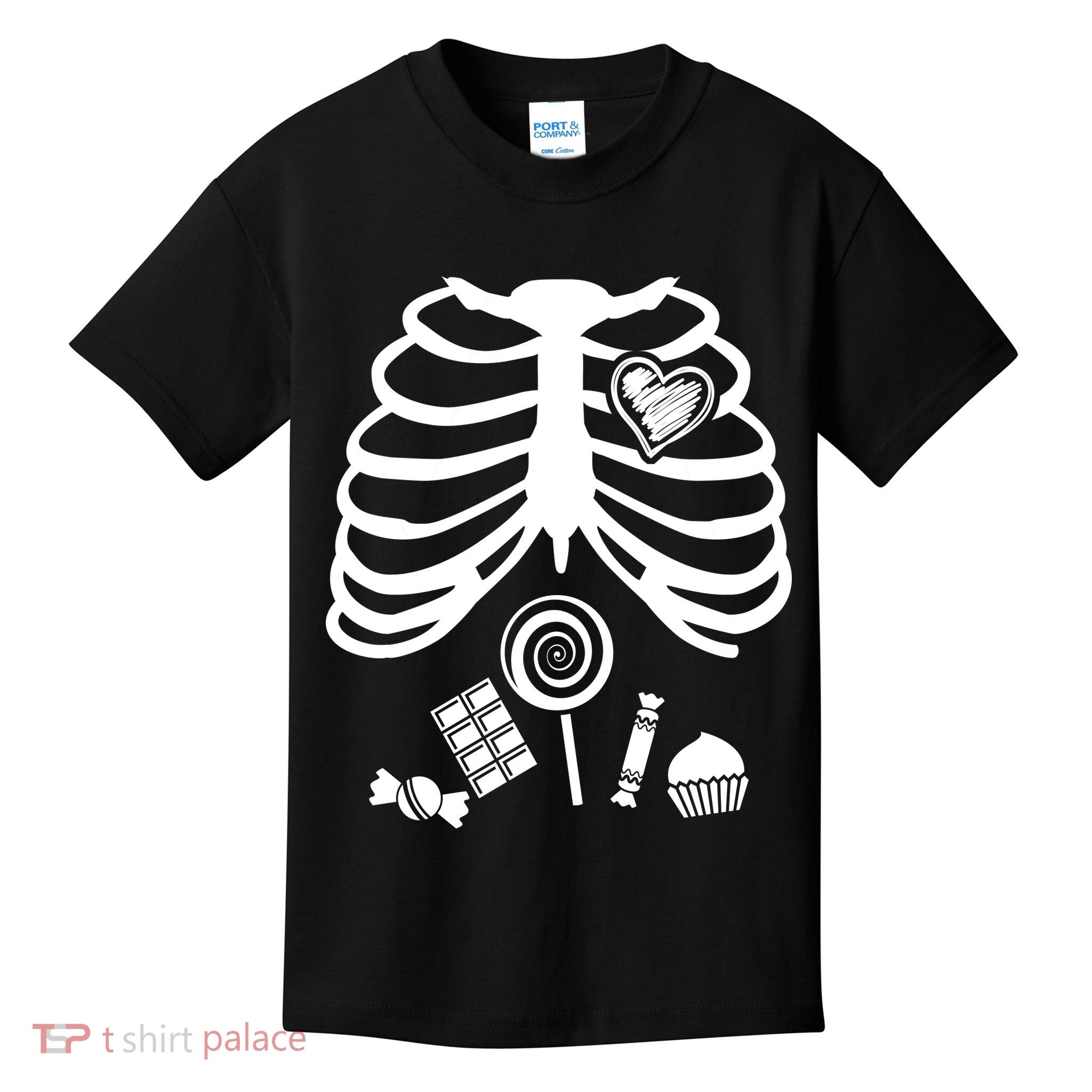 Candy X-Ray Skeleton Rib Cage Kids T-Shirt