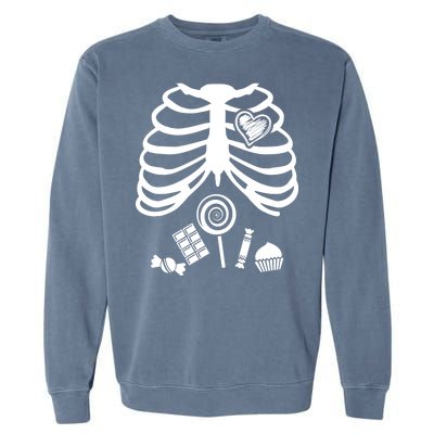 Candy X-Ray Skeleton Rib Cage Garment-Dyed Sweatshirt