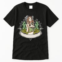 Cannabis Lady Smoking Pot Tall T-Shirt