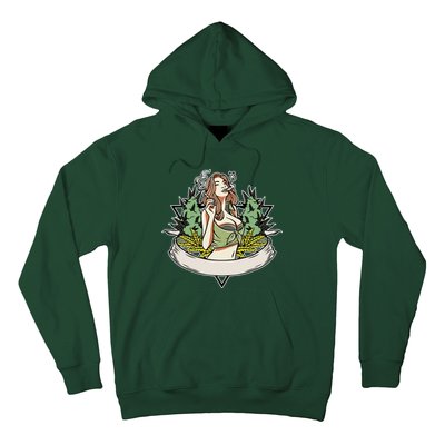 Cannabis Lady Smoking Pot Hoodie