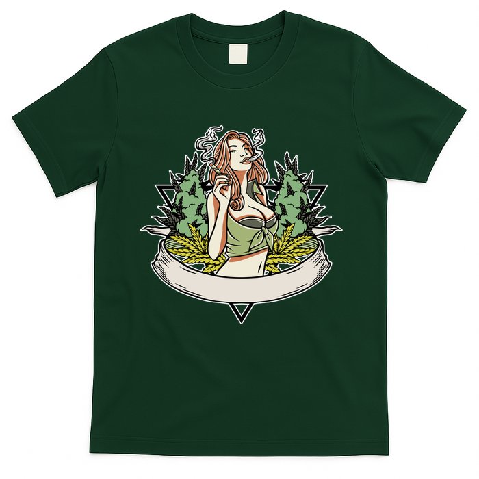 Cannabis Lady Smoking Pot T-Shirt