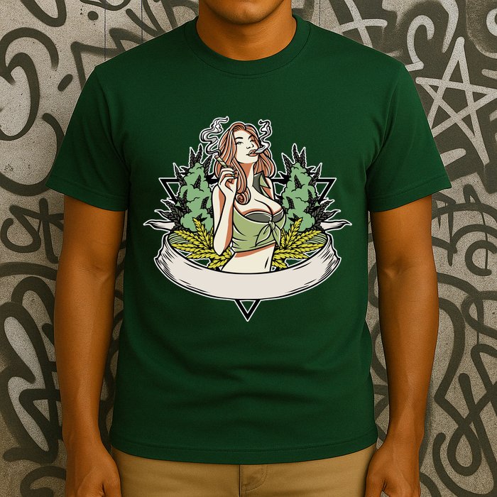 Cannabis Lady Smoking Pot T-Shirt