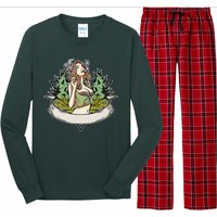 Cannabis Lady Smoking Pot Long Sleeve Pajama Set