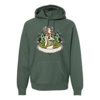 Cannabis Lady Smoking Pot Premium Hoodie