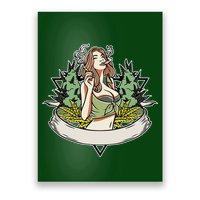 Cannabis Lady Smoking Pot Poster