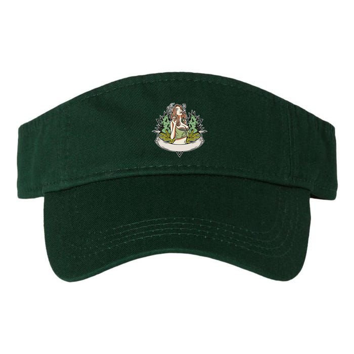 Cannabis Lady Smoking Pot Visor