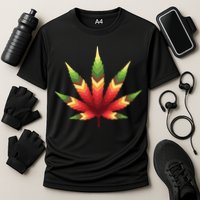 Cannabis Leaf Cooling Performance Crew T-Shirt