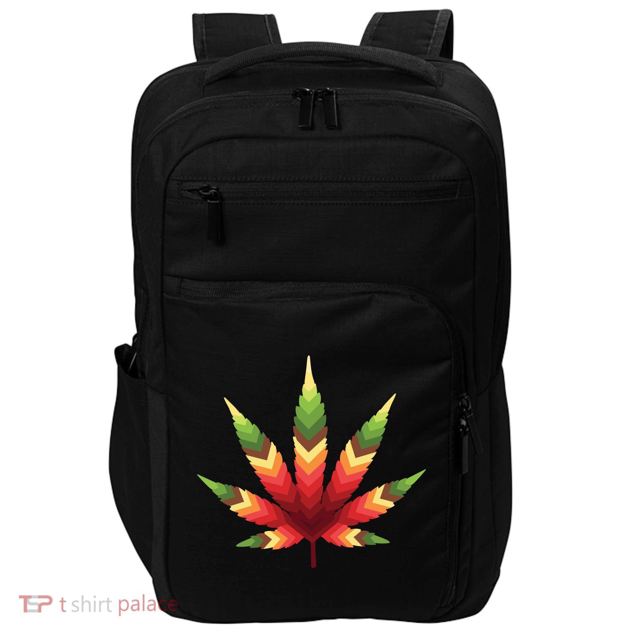 Cannabis Leaf Impact Tech Backpack