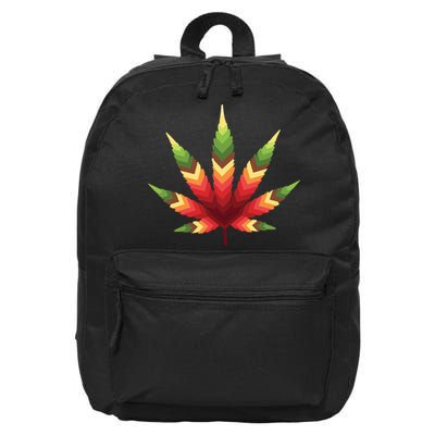 Cannabis Leaf 16 in Basic Backpack