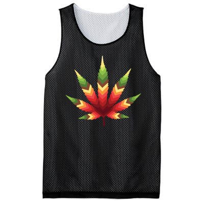 Cannabis Leaf Mesh Reversible Basketball Jersey Tank