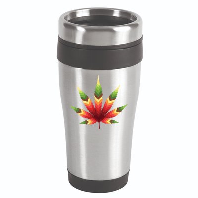 Cannabis Leaf 16oz Travel Tumbler