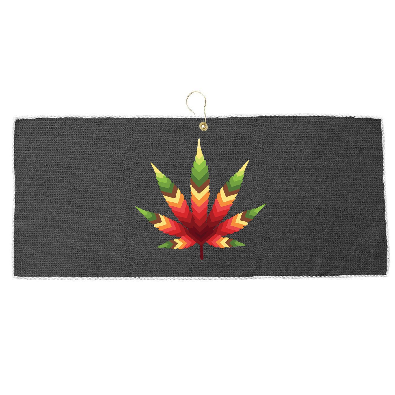 Cannabis Leaf Large Microfiber Waffle Golf Towel