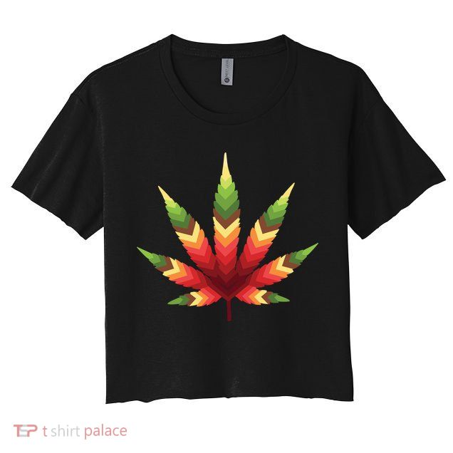 Cannabis Leaf Crop Top