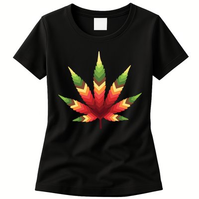Cannabis Leaf Womens T-Shirt