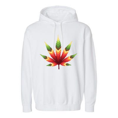 Cannabis Leaf Garment-Dyed Fleece Hoodie