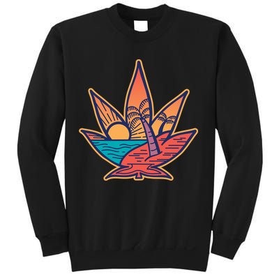 Cannabis Leaf Beach Sweatshirt