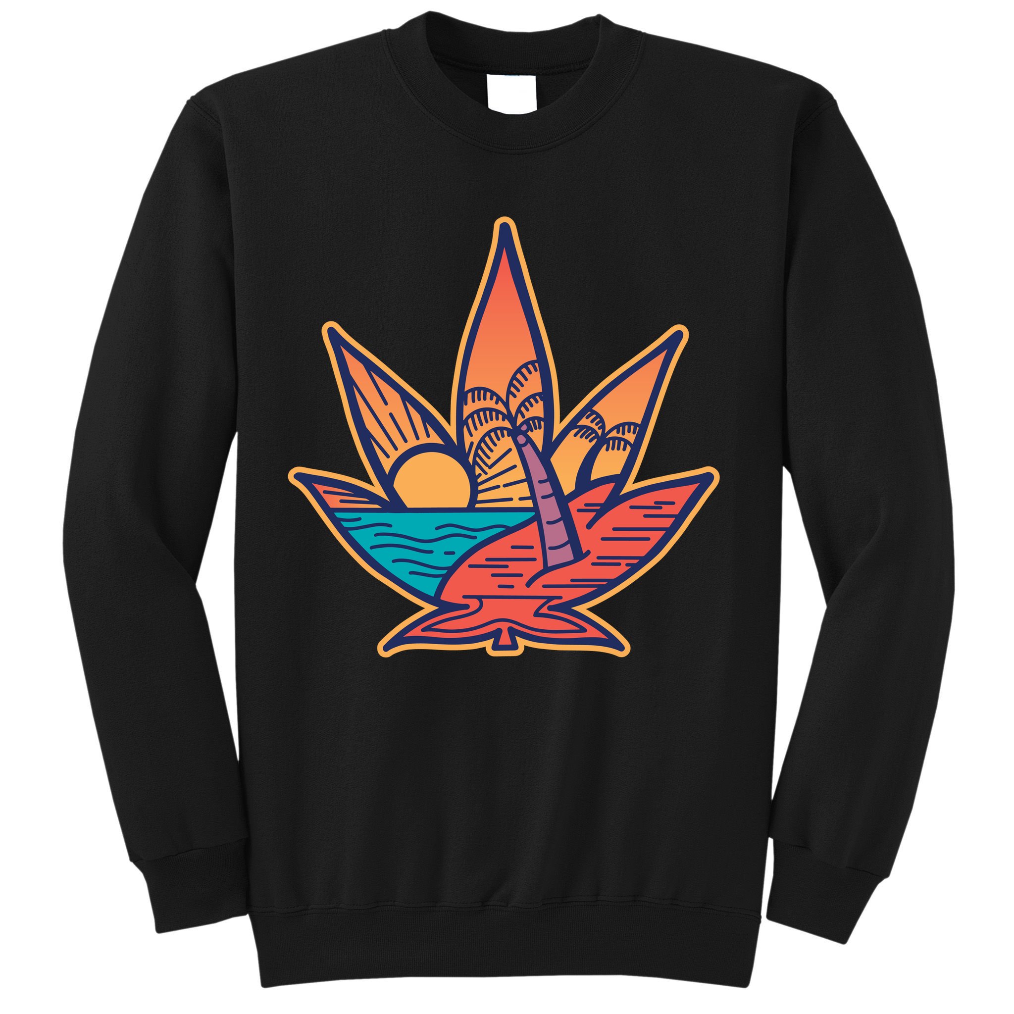 Cannabis Leaf Beach Sweatshirt