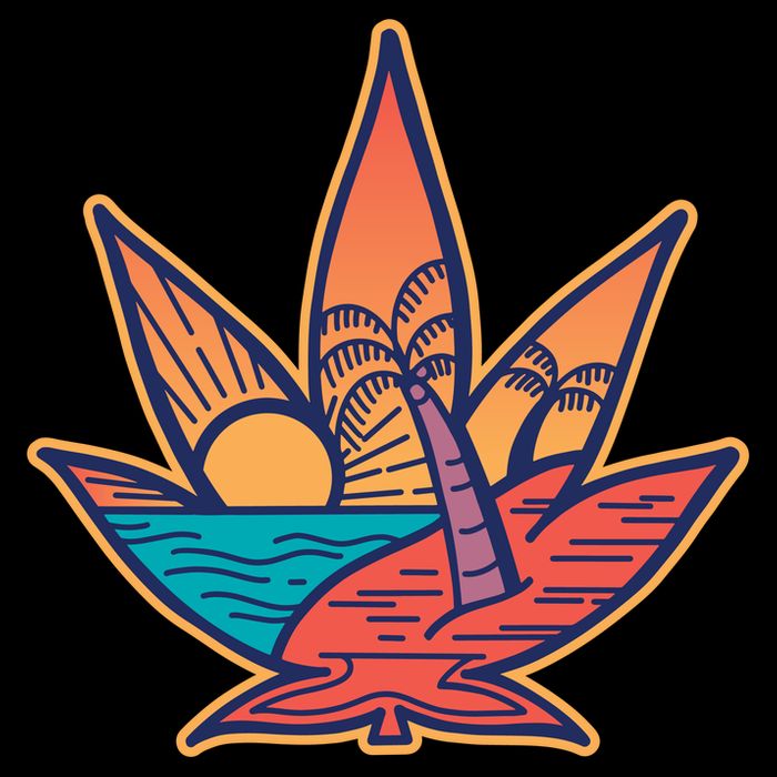 Cannabis Leaf Beach Sweatshirt