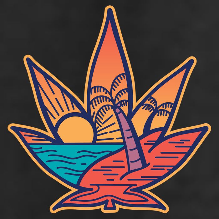 Cannabis Leaf Beach Adult Drive Performance Visor