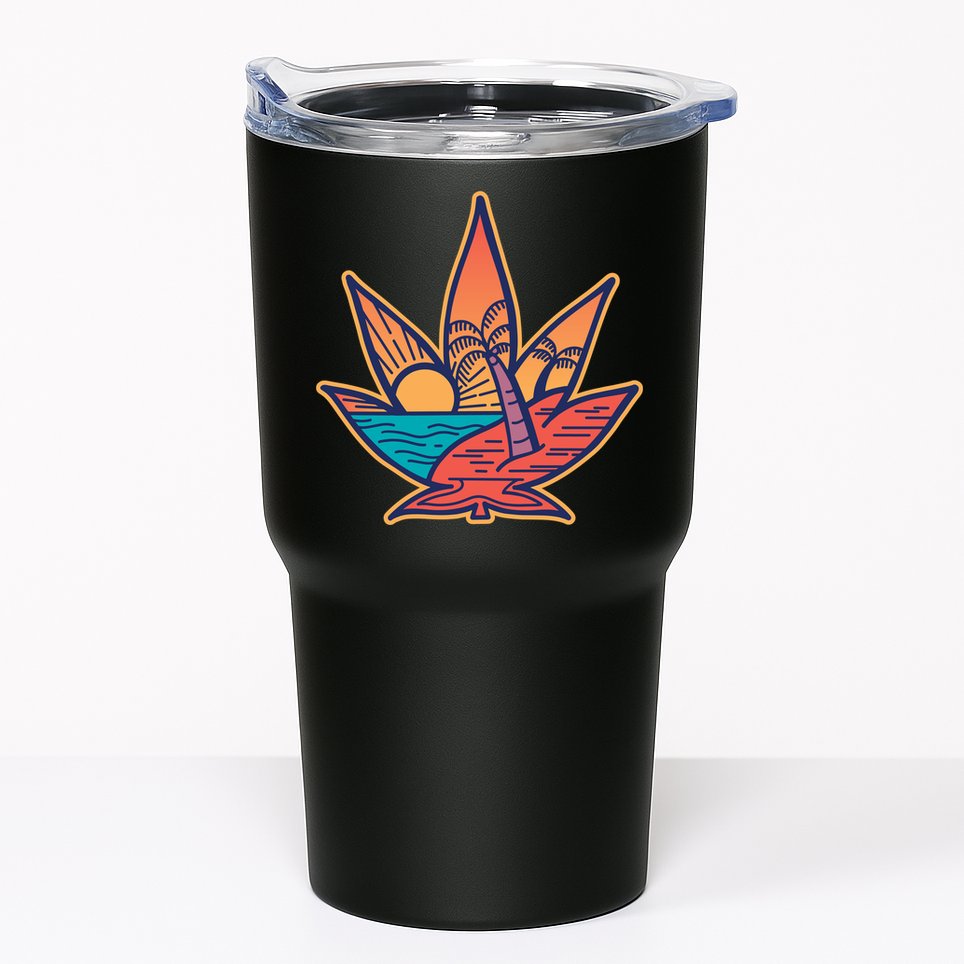 Cannabis Leaf Beach Tumbler