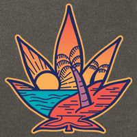 Cannabis Leaf Beach Cotton Canvas Backpack