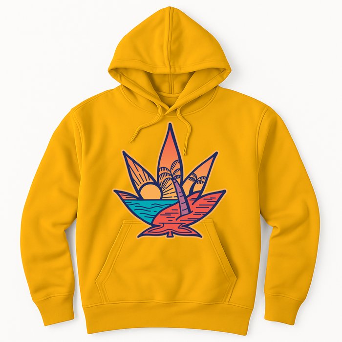 Cannabis Leaf Beach Hoodie