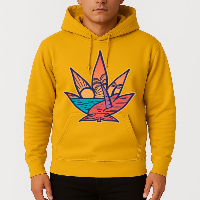 Cannabis Leaf Beach Hoodie
